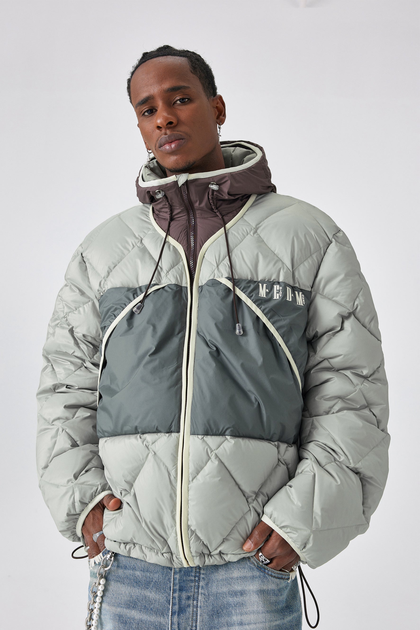 MEDM QUILTED HOODED JACKET