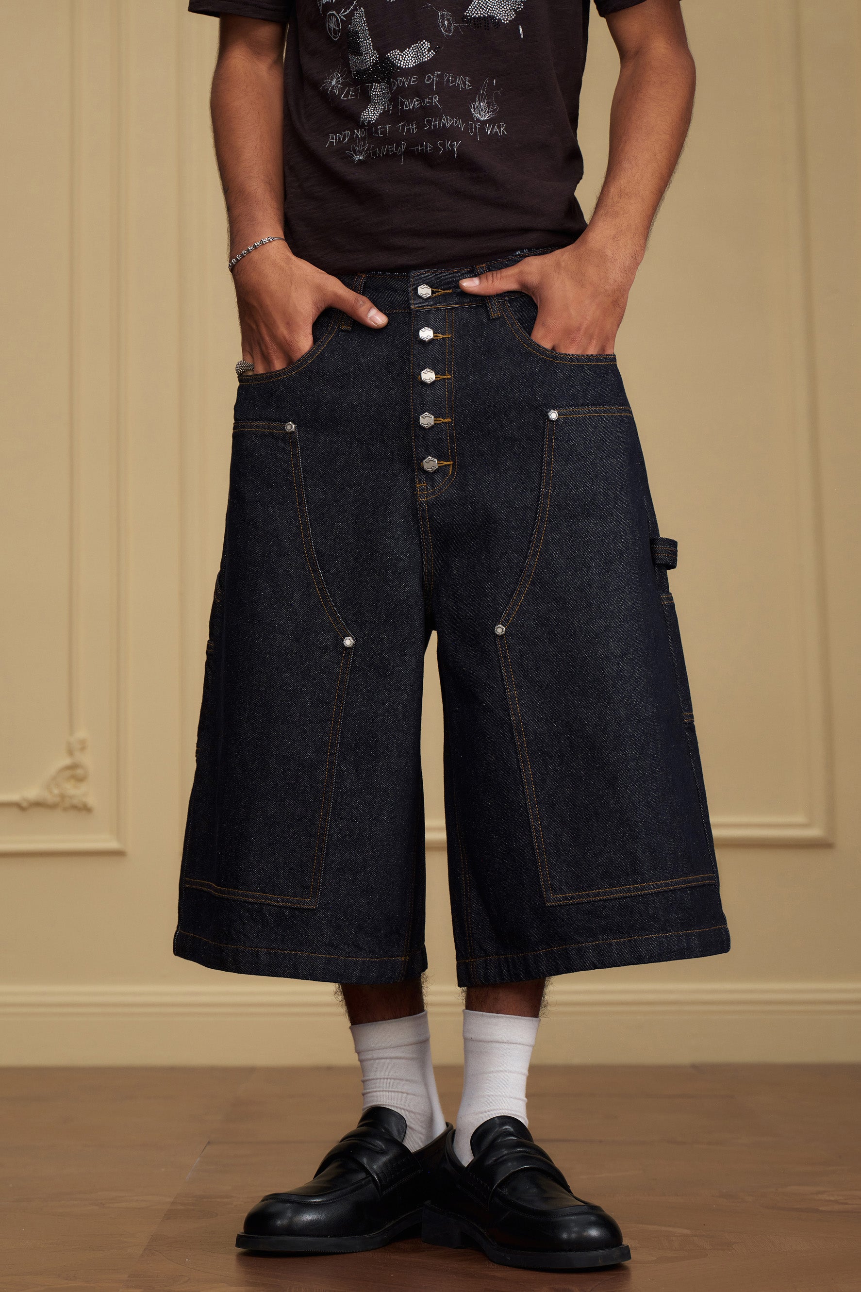 YADCREW RAW DENIM JORTS – Baroque Galleria