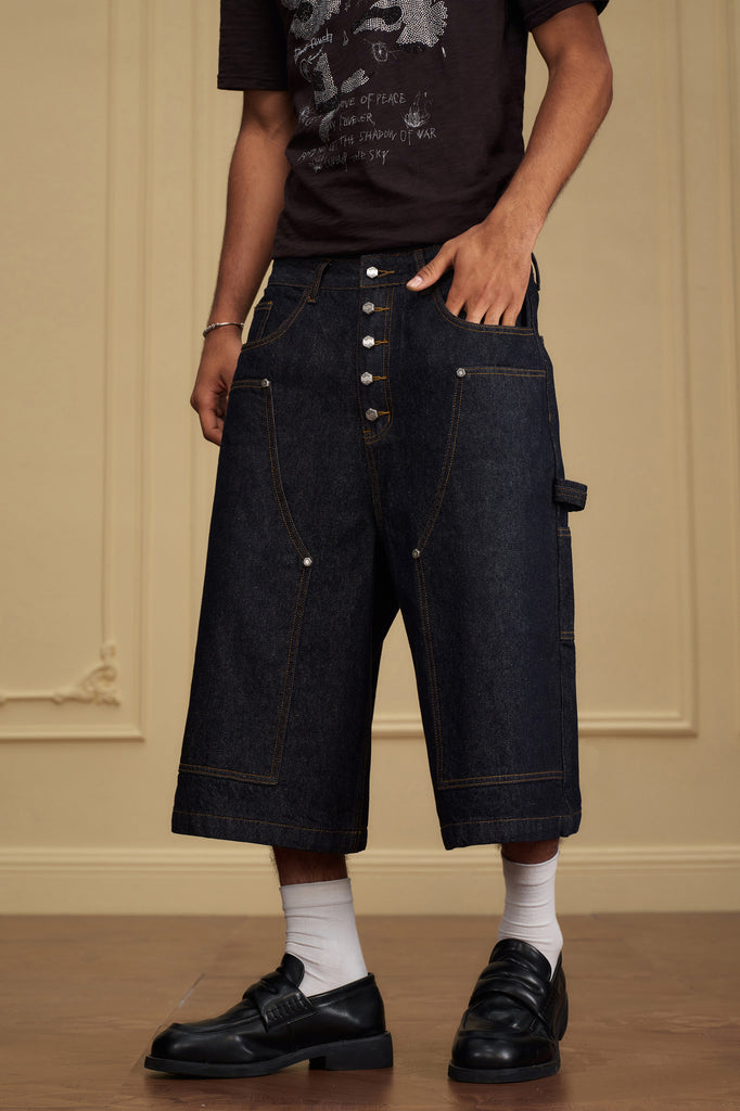 YADCREW RAW DENIM JORTS – Baroque Galleria