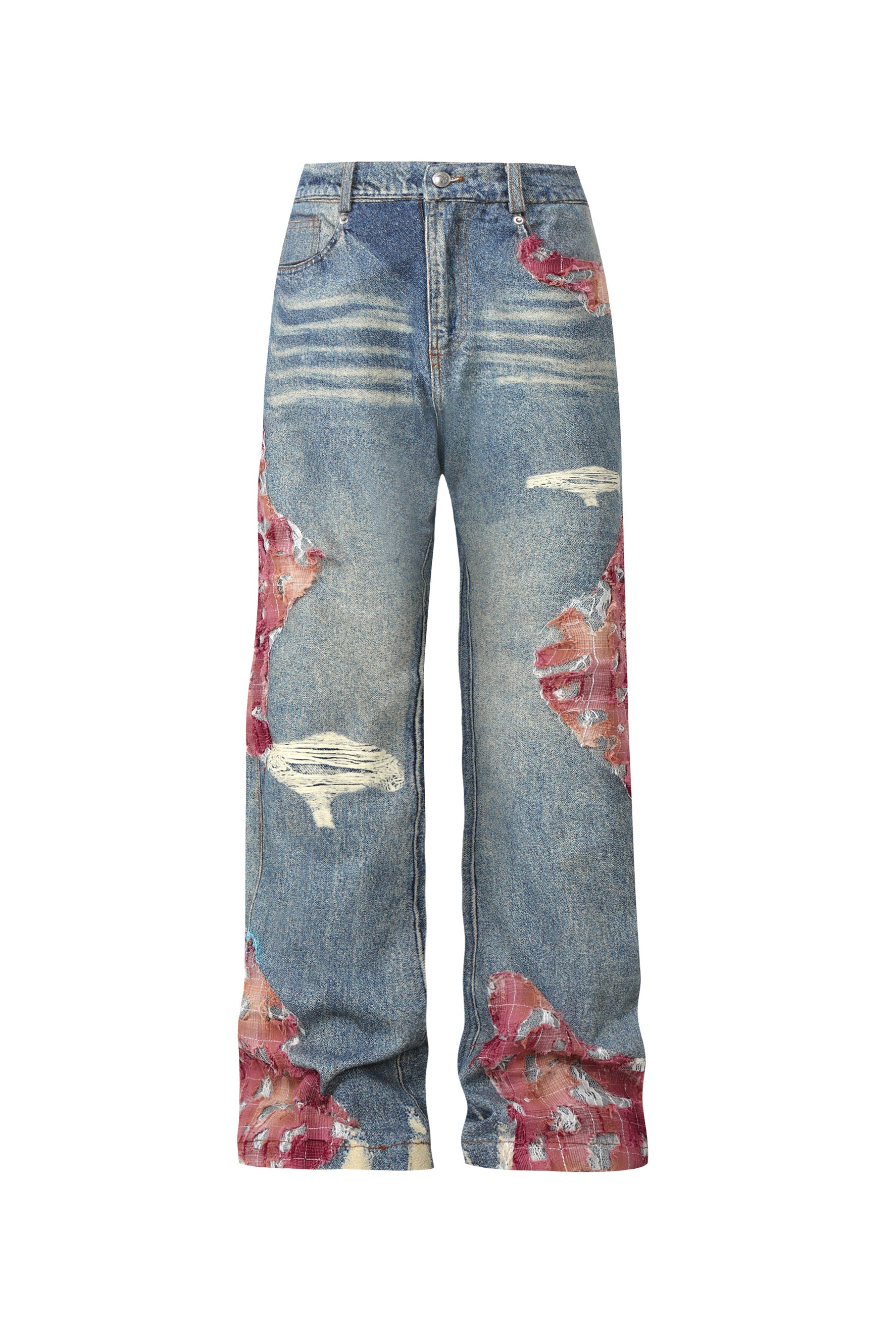 YADCREW LACE STICHING JEANS – Baroque Galleria
