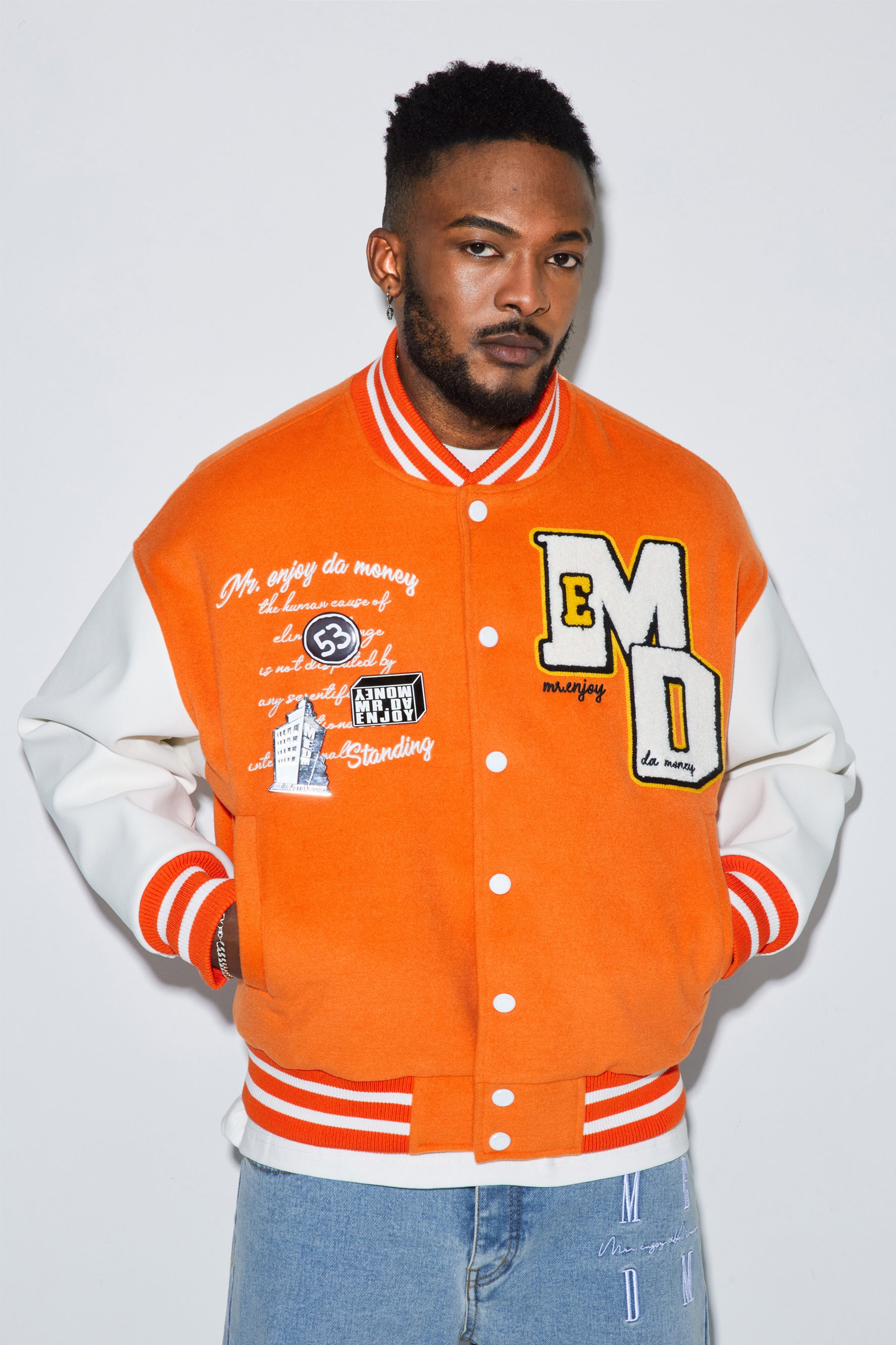 MEDM EMBROIDERY VARSITY JACKET – Baroque Galleria