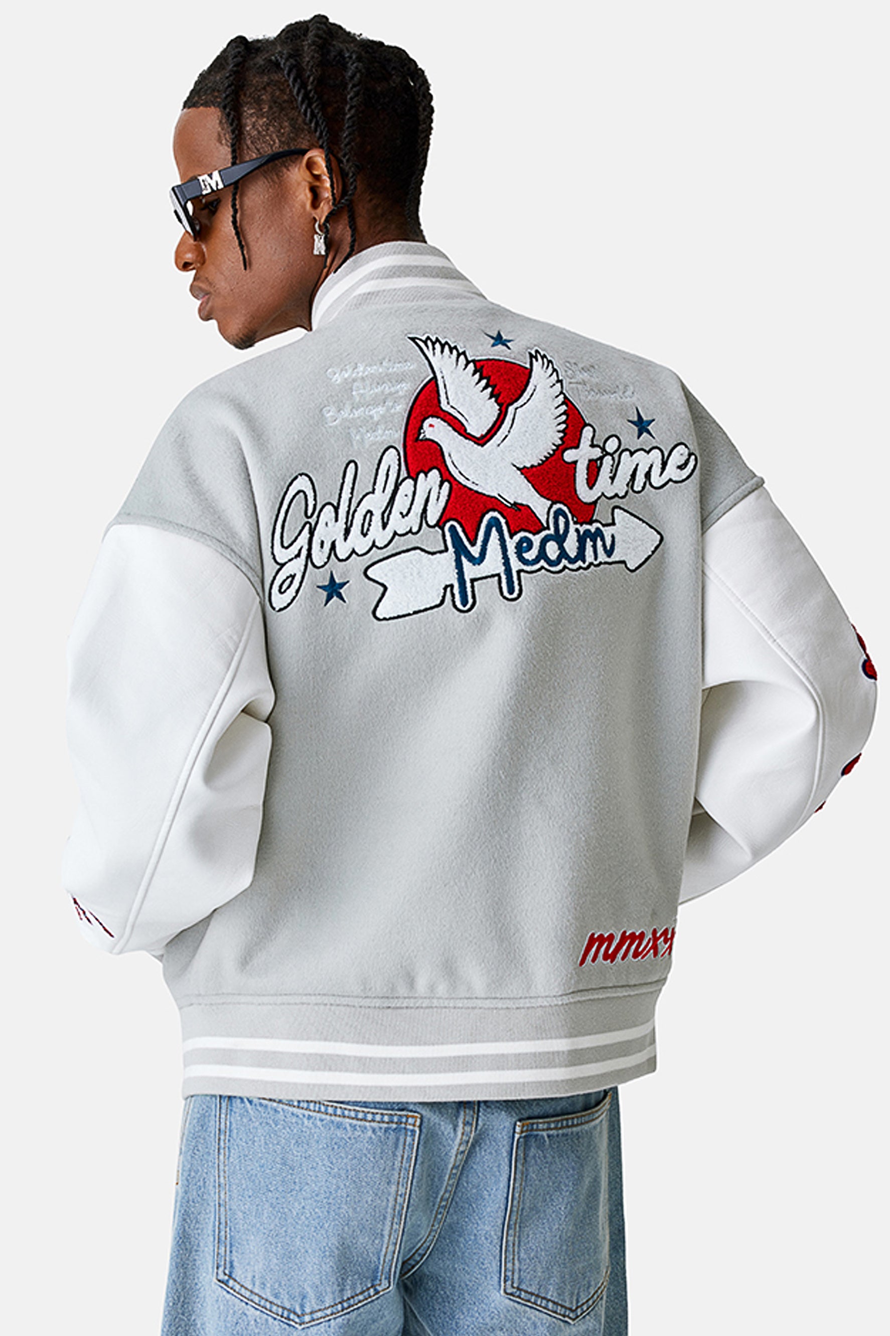 SAINT MICHAEL - Pigeon Varsity Jacket – MRKT